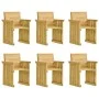 7-piece garden dining table with impregnated pine wood cushions by vidaXL, Garden sets - Ref: Foro24-3065733, Price: 698,07 €...