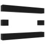 Conjunto de mueble de TV 8 pcs Roble negro 100 x 30 x 30 cm