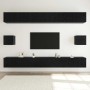 Conjunto de mueble de TV 8 pcs Roble negro 100 x 30 x 30 cm