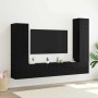 Conjunto de mueble de TV 4 pcs Roble negro 30.5 x 30 x 110 cm