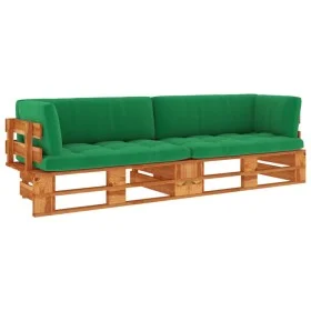 2-Sitzer Paletten-Sofakissen imprägniertes Kiefernholz braun von vidaXL, Gartensets - Ref: Foro24-3066666, Preis: 239,10 €, R...