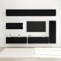 Conjunto de mueble de TV 7 pcs Roble negro 30.5 x 30 x 110 cm