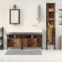 Juego de muebles de baño 4 pcs Madera vieja 33 x 33 x 185.5 cm