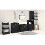 Conjunto de Muebles de Baño con cajón 4 pcs Roble Negro