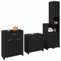 Conjunto de Muebles de Baño con cajón 4 pcs Roble Negro