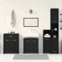 Conjunto de Muebles de Baño con cajón 4 pcs Roble Negro