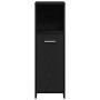 Conjunto de Muebles de Baño con cajón 4 pcs Roble Negro