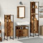 Juego de muebles de baño 4 pcs Madera vieja 33 x 33 x 185.5 cm
