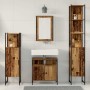Juego de muebles de baño 4 pcs Madera vieja 33 x 33 x 185.5 cm