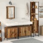 Juego de muebles de baño 4 pcs Marrón 33 x 33 x 185.5 cm