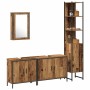 Juego de muebles de baño 4 pcs Marrón 33 x 33 x 185.5 cm