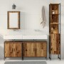 Juego de muebles de baño 4 pcs Marrón 33 x 33 x 185.5 cm