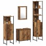 Juego de muebles de baño 4 pcs Marrón 33 x 33 x 185.5 cm