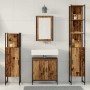 Juego de muebles de baño 4 pcs Marrón 33 x 33 x 185.5 cm