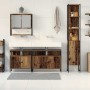 Juego de muebles de baño 4 pcs Madera vieja 33 x 33 x 185.5 cm