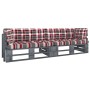 2-seater pallet sofa with gray impregnated pine wood cushions by vidaXL, Garden sets - Ref: Foro24-3066637, Price: 259,58 €, ...