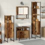 Juego de muebles de baño 4 pcs Madera vieja 33 x 33 x 185.5 cm