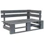 2-seater pallet sofa with gray impregnated pine wood cushions by vidaXL, Garden sets - Ref: Foro24-3066637, Price: 260,23 €, ...