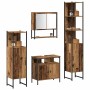 Juego de muebles de baño 4 pcs Madera vieja 33 x 33 x 185.5 cm