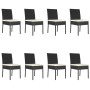 Garden dining set 9 pieces black synthetic rattan by vidaXL, Garden sets - Ref: Foro24-3065698, Price: 690,15 €, Discount: %
