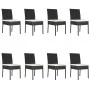 Garten-Essgruppe 9-teilig aus schwarzem synthetischem Rattan von vidaXL, Gartensets - Ref: Foro24-3065698, Preis: 690,15 €, R...