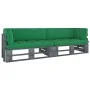 2-Sitzer-Sofakissen aus Palettenholz grau imprägniertes Kiefernholz von vidaXL, Gartensets - Ref: Foro24-3066630, Preis: 256,...