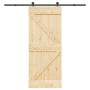 Puerta corredera con herrajes madera maciza de pino 85x210 cm