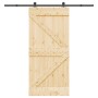 Puerta corredera con herrajes madera maciza de pino 95x210 cm