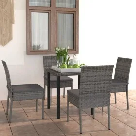 5-Piece Gray Synthetic Rattan Garden Dining Set by vidaXL, Garden sets - Ref: Foro24-3065700, Price: 281,88 €, Discount: %