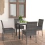 5-Piece Gray Synthetic Rattan Garden Dining Set by vidaXL, Garden sets - Ref: Foro24-3065700, Price: 285,21 €, Discount: %