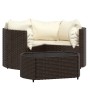 4-teiliges Gartenmöbel-Set und Kissen aus braunem synthetischem Rattan von vidaXL, Gartensets - Ref: Foro24-319760, Preis: 23...
