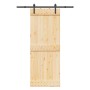 Puerta corredera con herrajes madera maciza de pino 80x210 cm