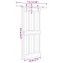 Puerta corredera con herrajes madera maciza de pino 80x210 cm
