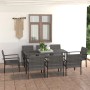 Garden dining set 9 pieces gray synthetic rattan by vidaXL, Garden sets - Ref: Foro24-3065716, Price: 501,73 €, Discount: %