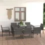 Garden dining set 9 pieces gray synthetic rattan by vidaXL, Garden sets - Ref: Foro24-3065716, Price: 495,20 €, Discount: %