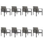 Garden dining set 9 pieces gray synthetic rattan by vidaXL, Garden sets - Ref: Foro24-3065716, Price: 501,73 €, Discount: %