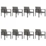 Garden dining set 9 pieces gray synthetic rattan by vidaXL, Garden sets - Ref: Foro24-3065716, Price: 495,20 €, Discount: %