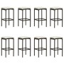 9-teiliges Gartenbar-Set und braune Kissen aus synthetischem Rattan von vidaXL, Gartensets - Ref: Foro24-3064789, Preis: 364,...
