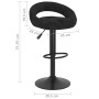 Taburetes de cocina 2 unidades terciopelo negro