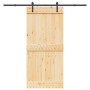 Puerta corredera con herrajes madera maciza de pino 95x210 cm