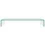 Soporte para TV/Elevador monitor cristal claro 80x30x13 cm
