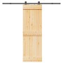 Puerta corredera con herrajes madera maciza de pino 70x210 cm