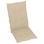 Gartenstühle 4 Stück aus massivem Teakholz mit beigen Kissen von vidaXL, Gartenstühle - Ref: Foro24-3065533, Preis: 505,97 €,...