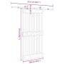 Puerta corredera con herrajes madera maciza de pino 100x210 cm
