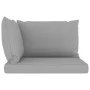 2-seater pallet garden sofa with gray cushions by vidaXL, Garden sets - Ref: Foro24-3067273, Price: 137,58 €, Discount: %