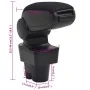 Reposabrazos para coche ABS negro 12x36x(33,5-48) cm
