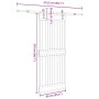 Puerta corredera con herrajes madera maciza de pino 85x210 cm
