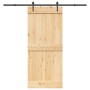 Puerta corredera con herrajes madera maciza de pino 90x210 cm