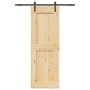 Puerta corredera con herrajes madera maciza de pino 85x210 cm