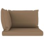 Sofá de jardín de palets de 2 plazas con cojines taupe de vidaXL, Conjuntos de jardín - Ref: Foro24-3067280, Precio: 174,80 €